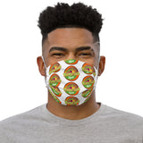 All over logo face mask (White)