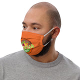 Orange logo face mask