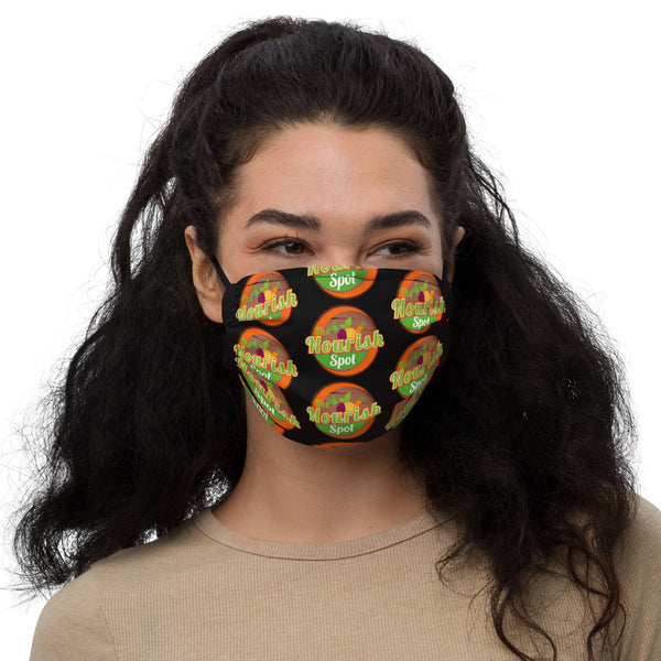 All over logo face mask (Black)