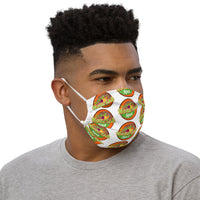 All over logo face mask (White)