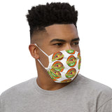 All over logo face mask (White)