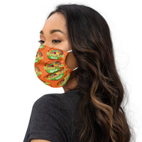 All over logo face mask (Orange)