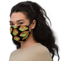 All over logo face mask (Black)