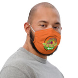 Orange logo face mask