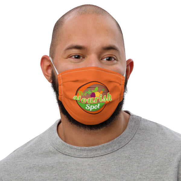 Orange logo face mask