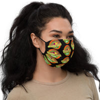 All over logo face mask (Black)