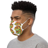 All over logo face mask (White)